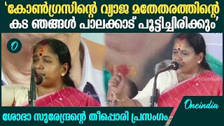 പാലക്കാട് സീറ്റ് സ്വപ്‍നം കണ്ടിരിക്കുന്ന ഒരാളല്ല ഞാൻ അപമാനിക്കരുത് Sobha Surendran Speech [upl. by Pallas]