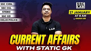 27 JAN 2024 CURRENT AFFAIRS  DAILY CURRENT AFFAIRS  CURRENT AFFAIRS TODAY  STATIC GK BY AMAN SIR [upl. by Rozele]