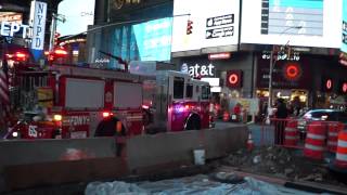 FDNY responding Times Square New York City [upl. by Nedak159]