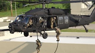 160th SOAR MH60 Black Hawk Fast Rope [upl. by Eirrac]