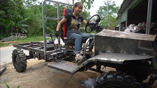 Repair and restore 4wheel truck 1250 kg episode 5 to make cabin and hydraulic system [upl. by Elenaj]