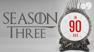 Everything to Know About Game of Thrones Season 3 90 Second Recap [upl. by Airdnna]