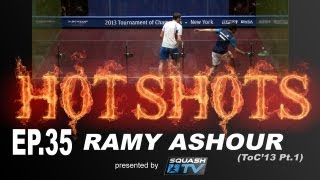 Squash  HotShots  Ramy ASHOUR  EP35 ToC13 part1 [upl. by Nylirehc]