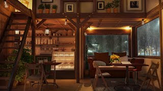 Rainy Jazz Cafe  Slow Jazz Music in Coffee Shop Ambience for Work Study and Relaxation [upl. by Freda]