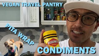 Pita Wrap Vegan Travel Pantry Pt 5 Condiments and Tins [upl. by Espy]