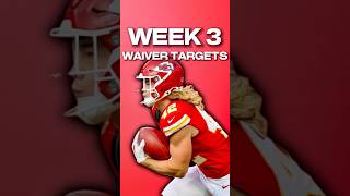 BEST Waiver Pickups in Week 3 🏈 [upl. by Ykciv]