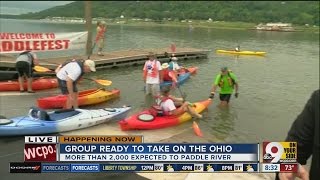 More than 2000 join Ohio River Paddlefest [upl. by Brigitta583]