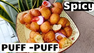 How to Make SPICY NIGERIAN PUFFPUFF Ghana Bofrot [upl. by Goldy]