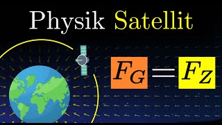 Satelliten Beispiele in der Physik  geostationär Umlaufzeit Radius Zentrifugalkraft [upl. by Spatz]