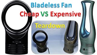 BLADELESS FAN CHEAP VS EXPENSIVE COMPLETE TEARDOWN  LOOK INSIDE LEAFLESS FAN FULLY DISMANTLED [upl. by Welton160]