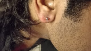 ear lobe piercing done Vampires Tattoo amp Piercing Polour is live [upl. by Gentes]