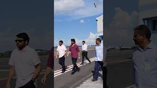 Megastar Chiranjeevi amp King Nagarjuna at Hyderabad Airport [upl. by Targett]