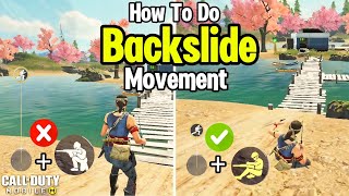 How To Do Advanced Backslide Movement In COD MOBILE Br  Best Backslide Beginners Tutorial in CODM [upl. by Enoek]