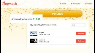 How to baymack money withdrawal amazon giftcard 2017 [upl. by Bandur]