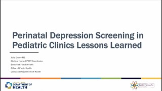 Caregiver Perinatal Depression Screening Pilots Lessons from FQHCs  2024 [upl. by Ashmead]