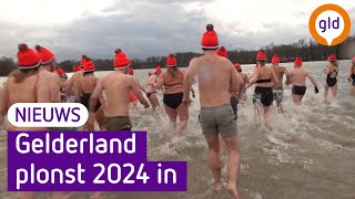 Nieuwjaarsduik in Winterswijk groot succes [upl. by Ellekim]