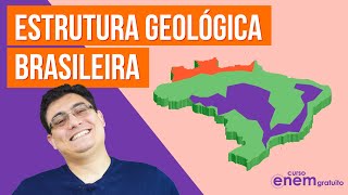 ESTRUTURA GEOLÓGICA BRASILEIRA  Resumo de Geografia para o Enem [upl. by Laureen]