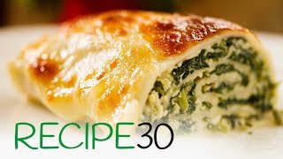 Cheesy Lasagne Spinach amp Basil Rolls [upl. by Lebatsirhc]