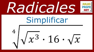 SIMPLIFICACIÓN DE EXPRESIONES CON RADICALES  Ejercicio 2 [upl. by Tessler276]