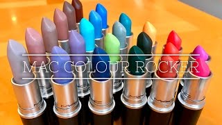 MAC Colour Rocker Lip Swatches [upl. by Rufus]