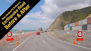 VirtualNZ Kaikoura Earthquake Before amp After  Clarence to Mangamaunu [upl. by Nishi347]