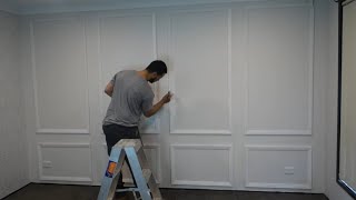 make a feature wall under 100  budget DIY interior design [upl. by Ahsia]