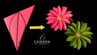 How To Make Paper Flower Basic  Paper Flower Easy Origami Flower [upl. by Roti]