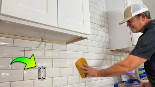 How To Install a PERFECT Tile Backsplash All Materials Tools and Prices Included [upl. by Eniretak]