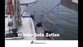 Hallberg Rassy 312 Winter Solo Zeilen Markermeer 15 dec 2023 [upl. by Hadleigh]