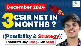 CSIR NET Preparation in 3 months  how to crack csir net December 2024 in 3 months Strategy [upl. by Esiom]