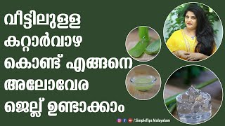 Make your own aloe vera gel at home  SimpleTips Malayalam [upl. by Amis38]