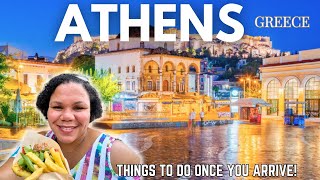 Exploring Athens Greece PreCruise Monastiraki Souvlaki and Hop On Hop Off Bus [upl. by Hanford282]