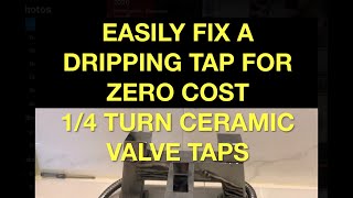 Fix a Dripping Tap for Zero Cost Quickly  14 turn ceramic valves [upl. by Alarise]