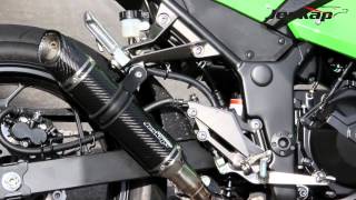 Kawasaki Ninja 300 com Full 2x1 GP Carbon [upl. by Arreit462]