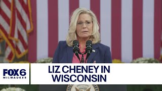 Liz Cheney campaigns with Kamala Harris in Ripon Wisconsin  FOX6 News Milwaukee [upl. by Attenyl]