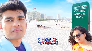 When a Desi Goes to an American Beach  Miami [upl. by Aniles477]