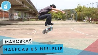 Como mandar BS half cab heelflip  sobreskate [upl. by Imer511]