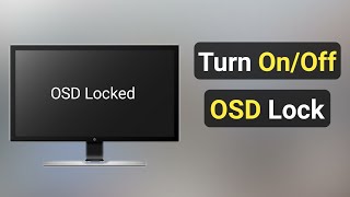 How to Turn OnOff OSD Lock in Monitor  OSD Lock ko kaise onoff karein [upl. by Adnilema]