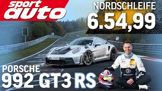 Porsche 911 GT3 RS 992  Nordschleife HOT LAP 65499 min  sport auto Supertest [upl. by Wilkison]