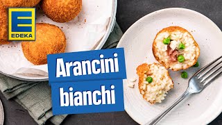 Arancini bianchi Rezept  Italienische Reisbällchen mit Füllung [upl. by Laverna]