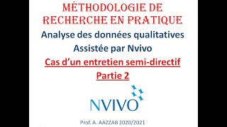 Analyse des données qualitatives Assistée par NVivo 22 [upl. by Maharba]