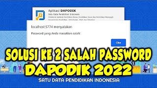 Solusi Lupa Password Dapodik 2022 Bagian ke 2 [upl. by Cirek]