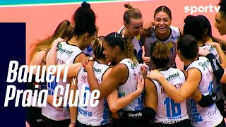 BARUERI 2 X 3 PRAIA CLUBE  MELHORES MOMENTOS  SUPERLIGA FEMININA DE VÔLEI  sportv [upl. by Devondra]