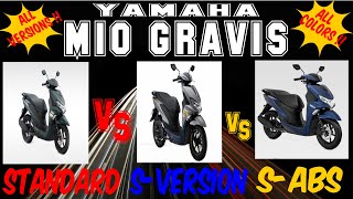 Yamaha Mio Gravis 2020 quotStandardquot Vs quotS  Versionquot VS quotSABS Versionquot Ano Ang Pipiliin MO [upl. by Ralli]