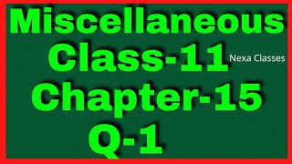 Q 1 Miscellaneous Chapter15 Statistics Class 11 Math  Miscellaneous Exercise Chapter 15 Class 11 [upl. by Cirde]