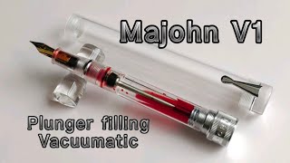 Majohn V1 fountain pen  Vacumatic plunger filling fountain pen  Moonman  trendingvideo [upl. by Jori]