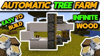 EASIEST Automatic AFK Wood Farm Tutorial Java amp Bedrock  Minecraft 121 [upl. by Adamek698]