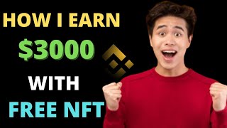 how to claim and sell free binance NFT in binance  3000 free NFT [upl. by Thorlay]