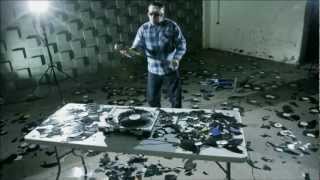 Crazy DJ Brandon Block smashing up vinyl [upl. by Eeryt]