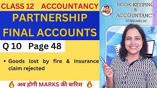 Riddhi and Siddhi are partners  Partnership FINAL Accounts Q 10 Page 48  12th Board 2425 [upl. by Amandy]